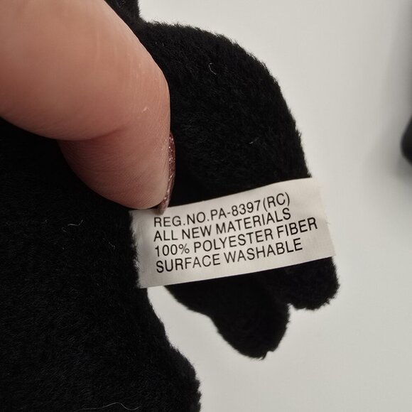 Vintage Halloween Black Cat Mini Plush Purses Blip Kitty Cat Bags Set Of 2 - Picture 9 of 9